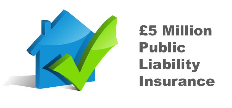 5000000 pound Public liability insurance logo